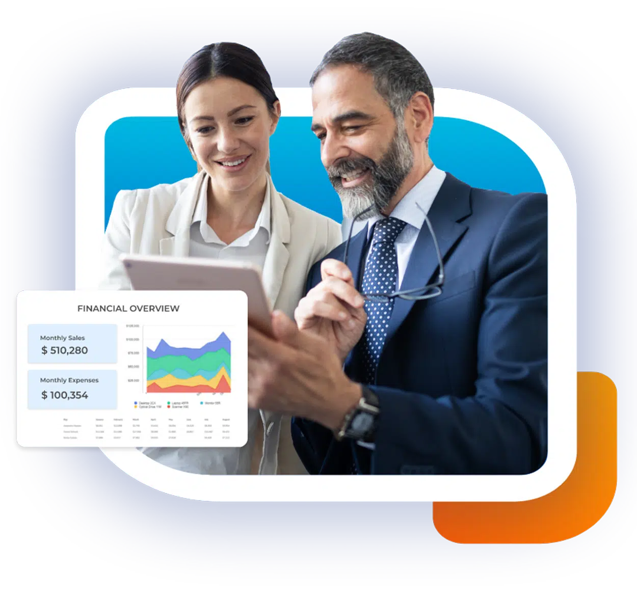 Finance consultants using a custom web app.