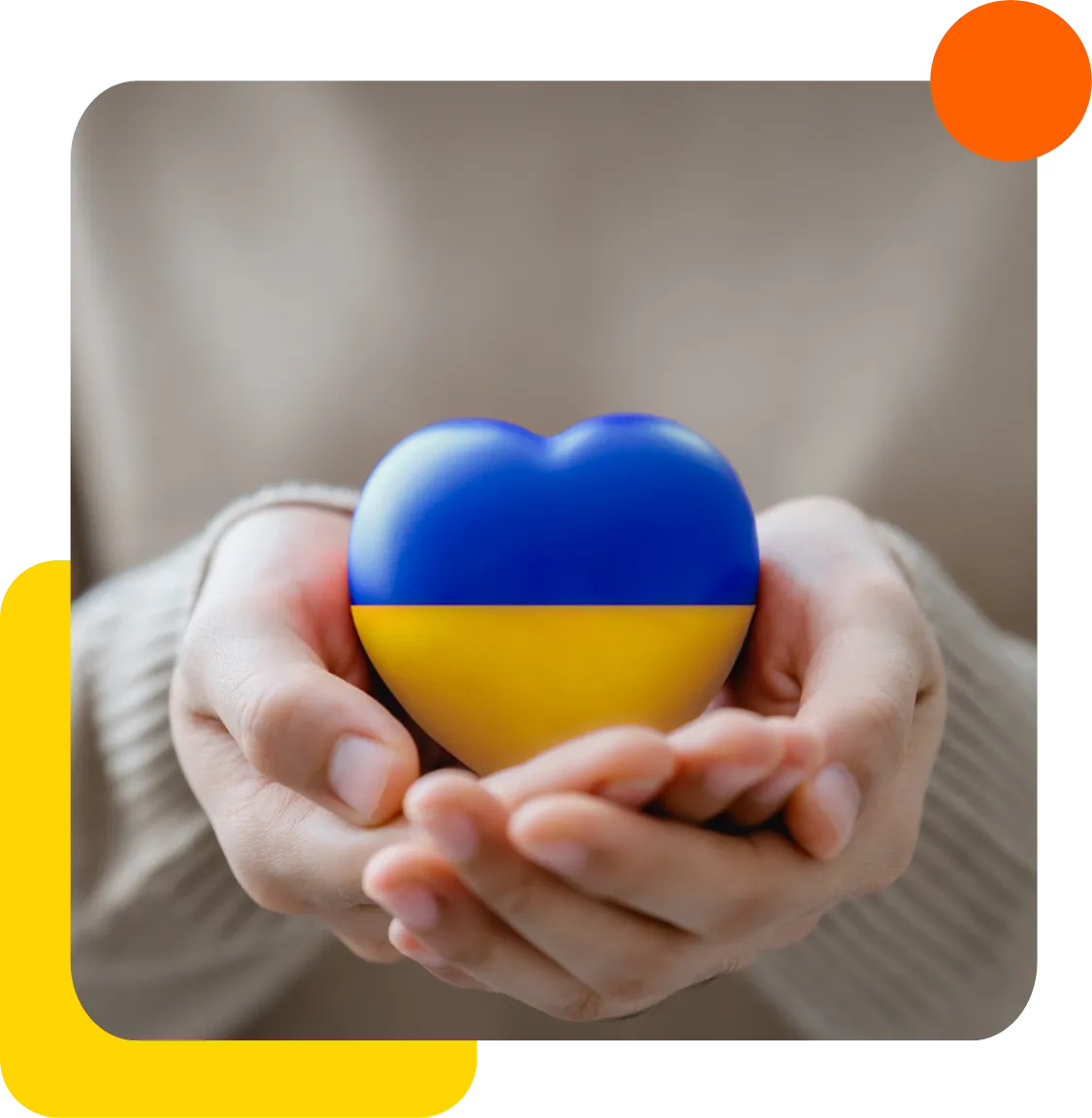 Graphic expressing support for Ukraine war victims