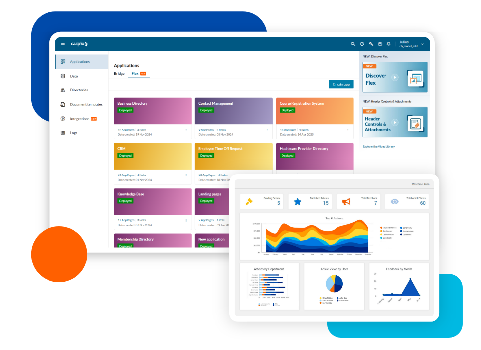 Caspio app flex screen